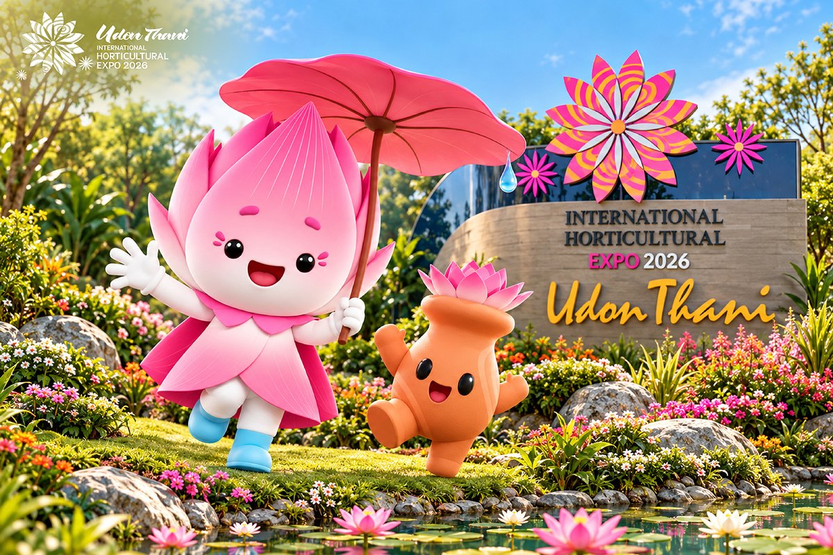 มาสคอตงานมหกรรมพืชสวนโลก จังหวัดอุดรธานี 2026